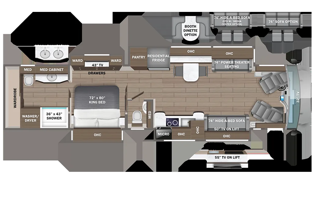 2026 Entegra Coach Aspire 44V floor plan
