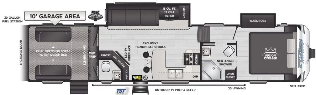 Keystone Fuzion Impact 359 floor plan