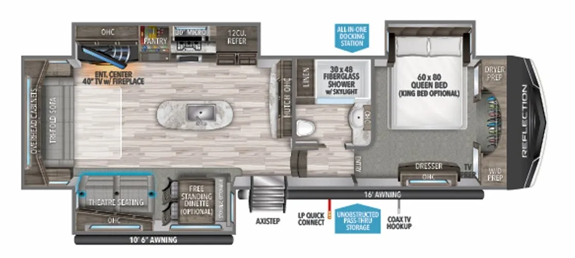 Grand Design Reflection 337RLS floor plan