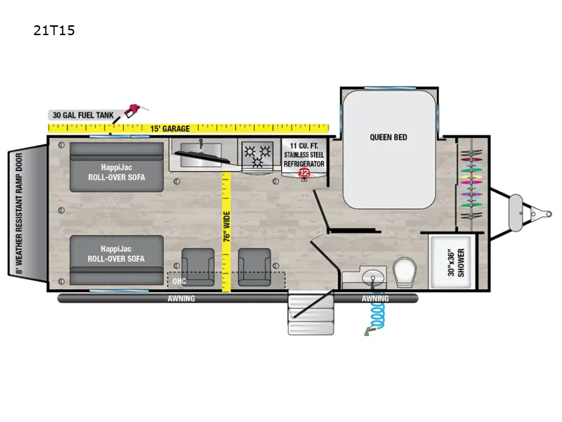 2024 Alliance RV Valor 21T15 - Floor plan