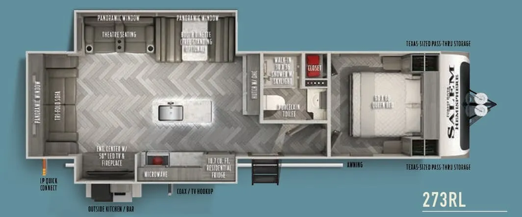 Forest River Salem Hemisphere 273RL floor plan
