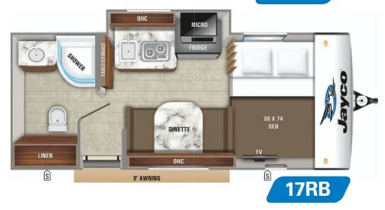Jayco Hummingbird 17RB floor plan