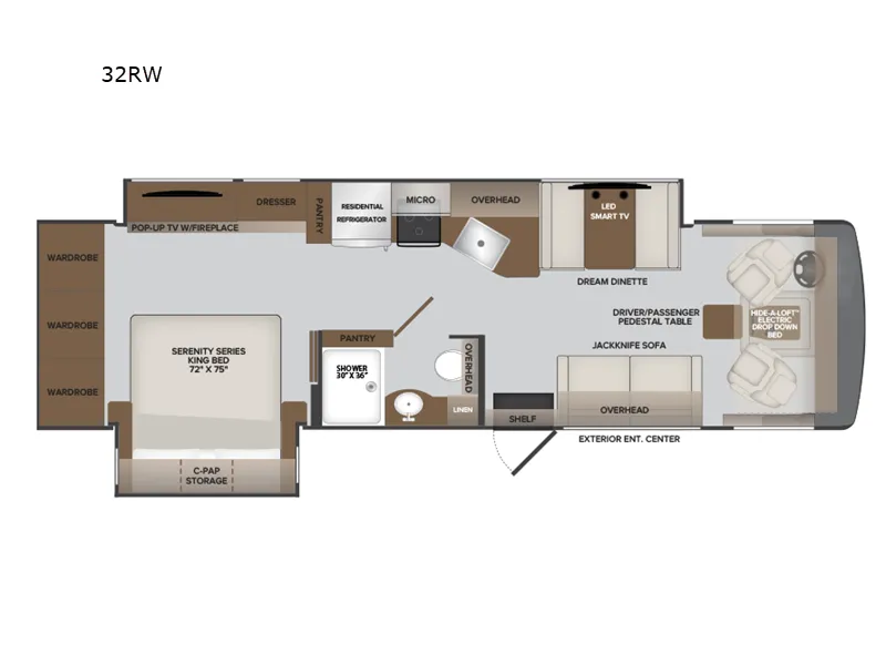 2026 Holiday Rambler Invicta 32RW - Floor plan