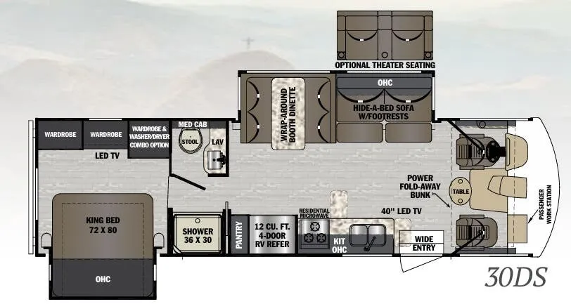 2016 Forest River FR3 30DS - Floor plan