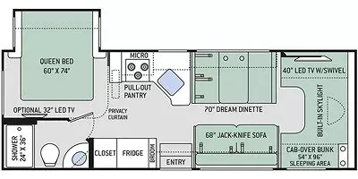 2018 Thor Motor Coach Quantum RS26 floor plan