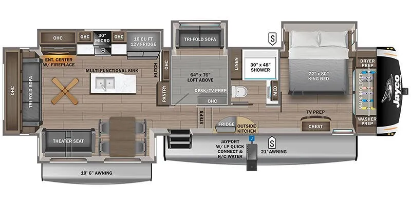 2025 Jayco Eagle 355MBQS - Floor plan