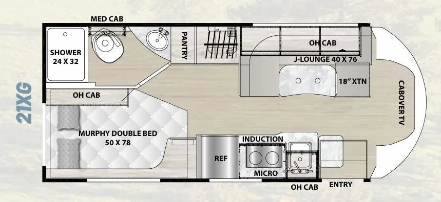 2024 Coachmen Cross Trail EV 21XG - Floor plan
