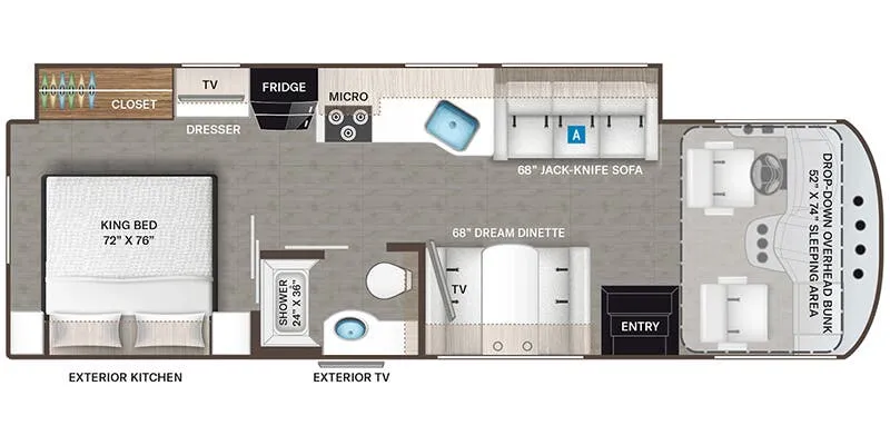 Thor Motor Coach Resonate 29D floor plan