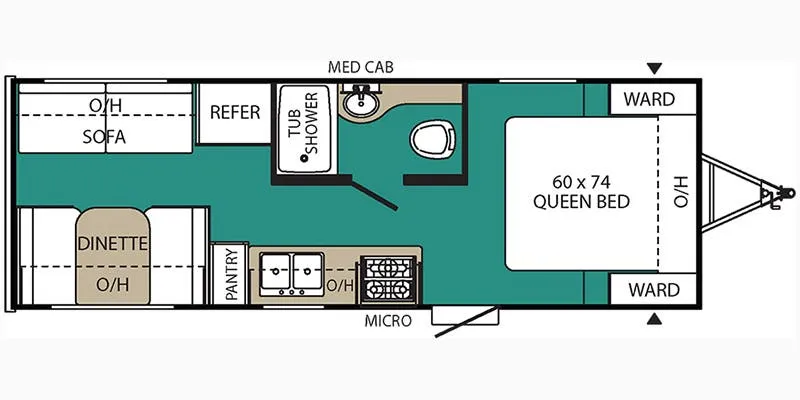 Coachmen Clipper Ultra-Lite 21RD floor plan