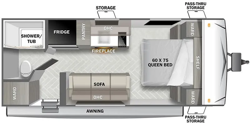 Forest River Salem Select Southwest 176BQCE floor plan