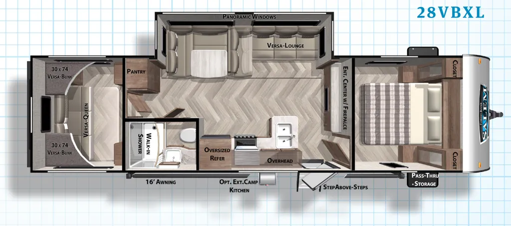 2021 Forest River Salem Cruise Lite 28VBXL floor plan