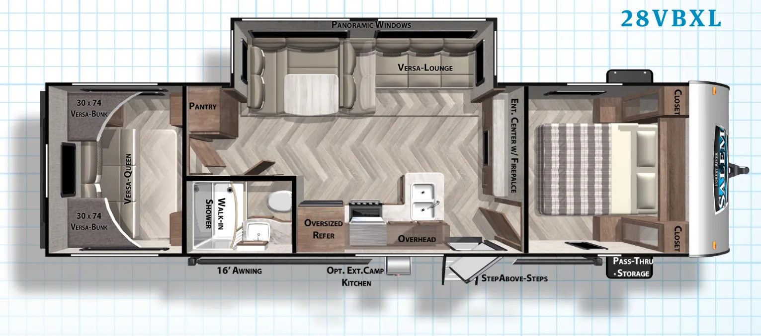 Forest River Salem Cruise Lite 28VBXL floor plan