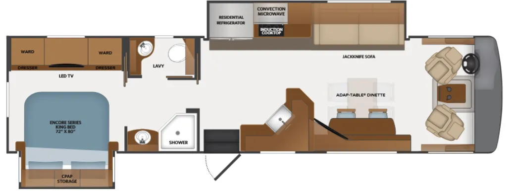 Fleetwood Southwind 36GL floor plan