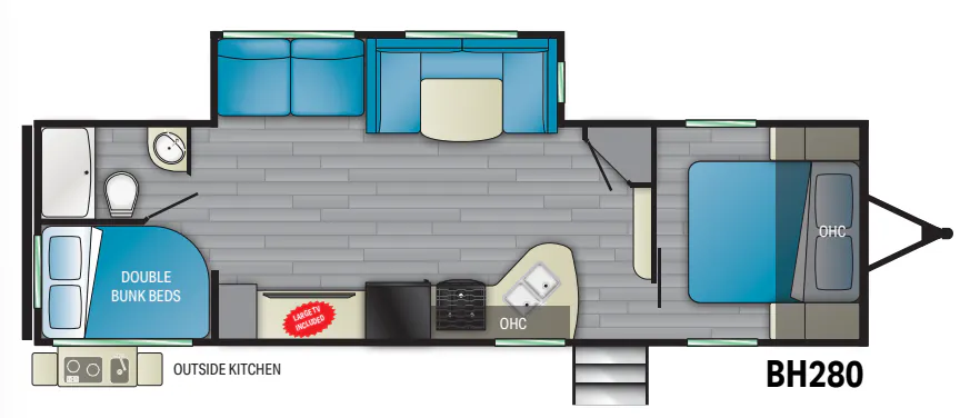 Heartland Pioneer BH280 floor plan