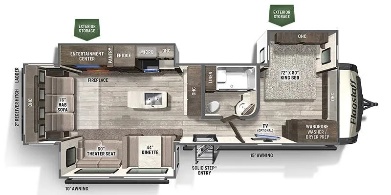 Forest River Flagstaff Classic Super Lite 832IKRL floor plan