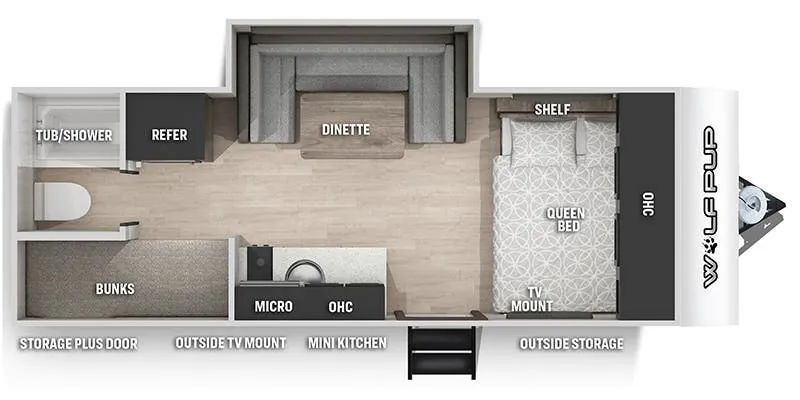 2020 Forest River Cherokee Wolf Pup 17JG floor plan