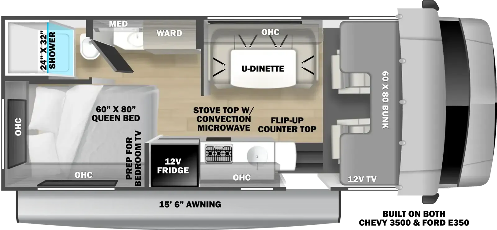 Forest River Sunseeker LE 2350LE floor plan