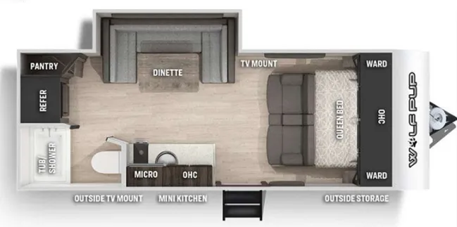Forest River Cherokee Wolf Pup 16PF floor plan
