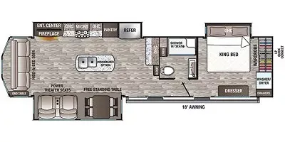 2020 Forest River Cedar Creek Cottage Limited Edition 40CRS - Floor plan
