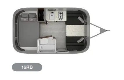 Airstream Caravel 16RB floor plan
