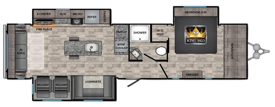 CrossRoads Volante 34RE floor plan