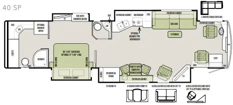 Tiffin Allegro Bus 40 SP floor plan