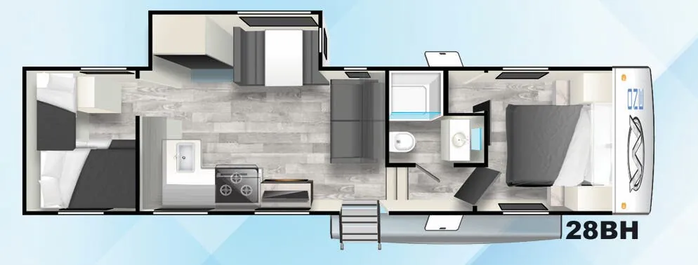 Forest River Wildcat ONE 28BH floor plan