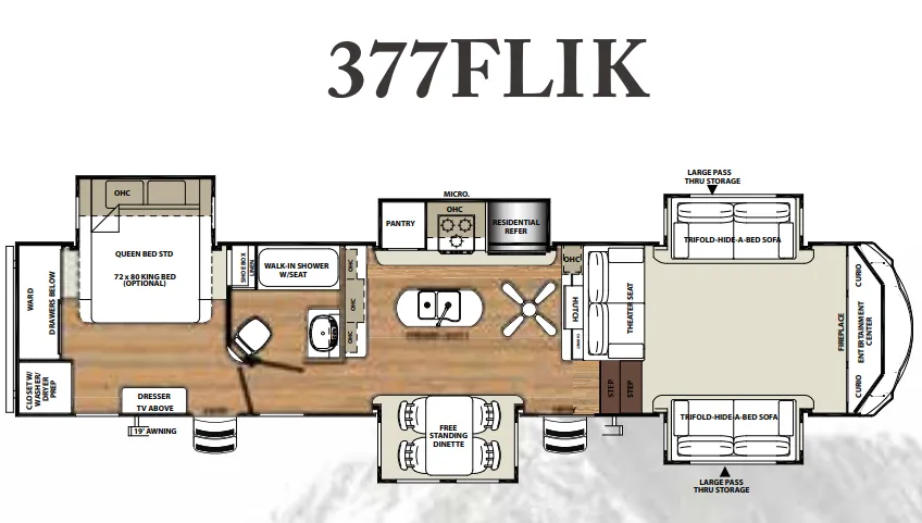 Forest River Sierra 377FLIK floor plan