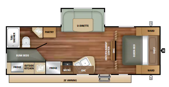 Starcraft Autumn Ridge Outfitter 24BHU floor plan