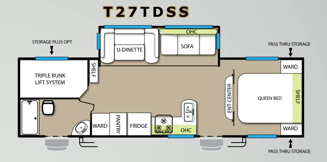 Forest River Salem 27TDSS floor plan