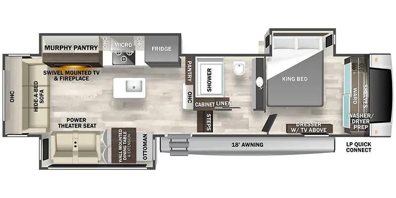 Forest River Cedar Creek Experience 35RL floor plan