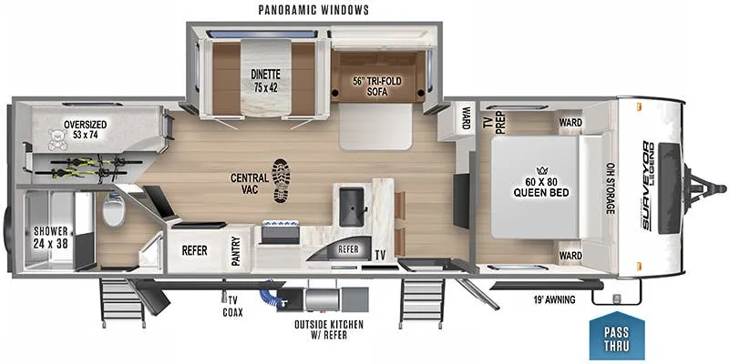 Forest River Surveyor Legend 276BHLE floor plan
