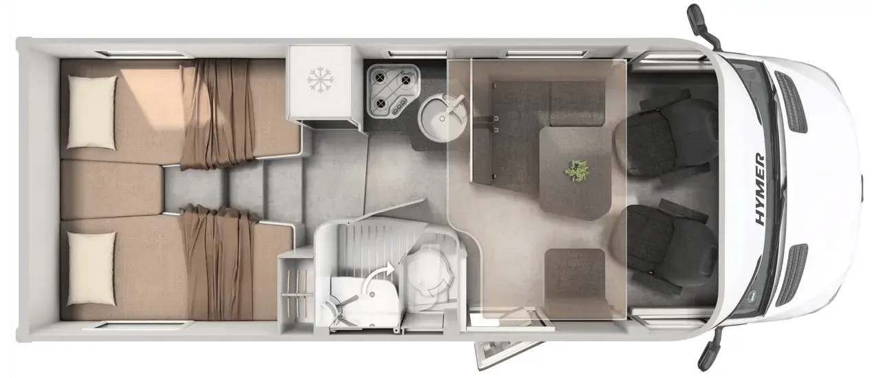 Hymer T-Class S 585 floor plan