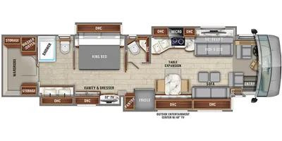 2020 Entegra Coach Cornerstone 45F - Floor plan