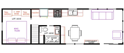 Elevation Park Model Company 5 Series 5-109 floor plan
