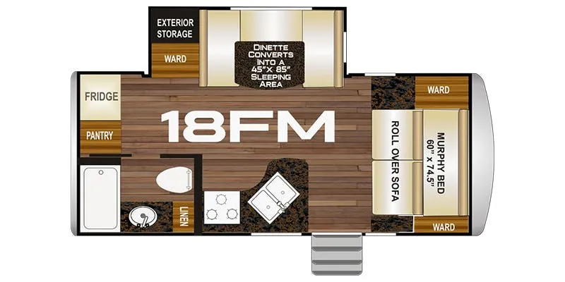2023 Northwood Nash 18FM - Floor plan