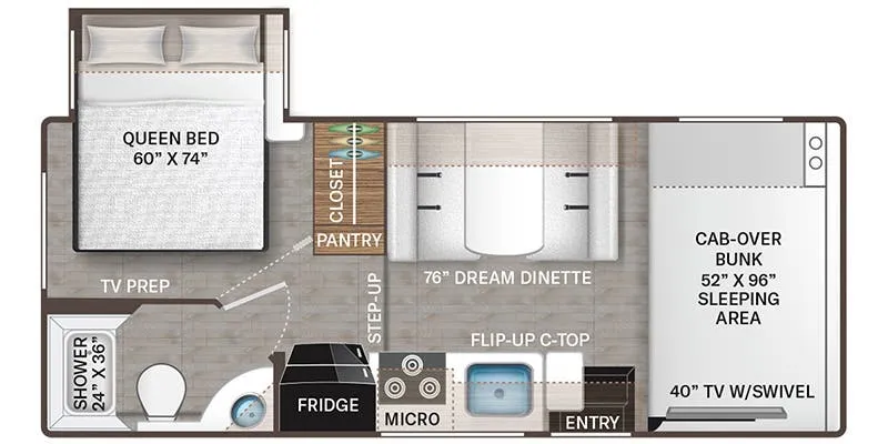 Thor Motor Coach Freedom Elite 22FE floor plan