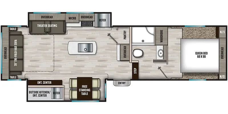 Shasta Phoenix X-lite 284RL floor plan