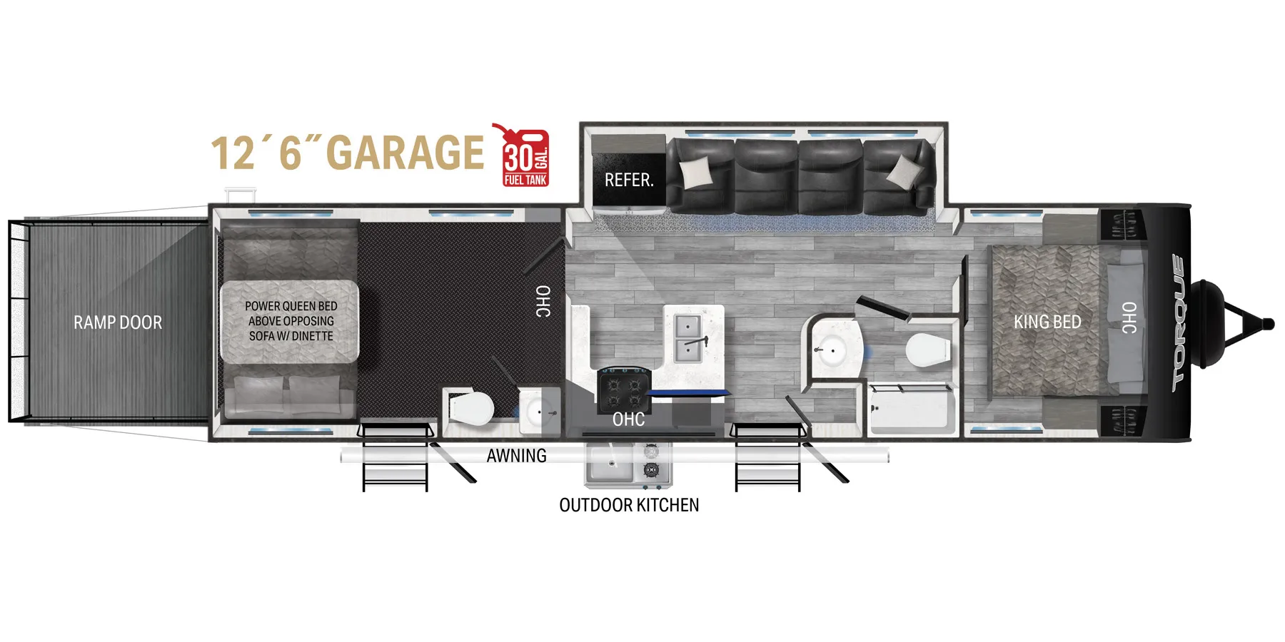 Heartland Torque Travel Trailer T322 floor plan