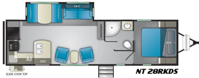 Heartland North Trail 28RKDS floor plan