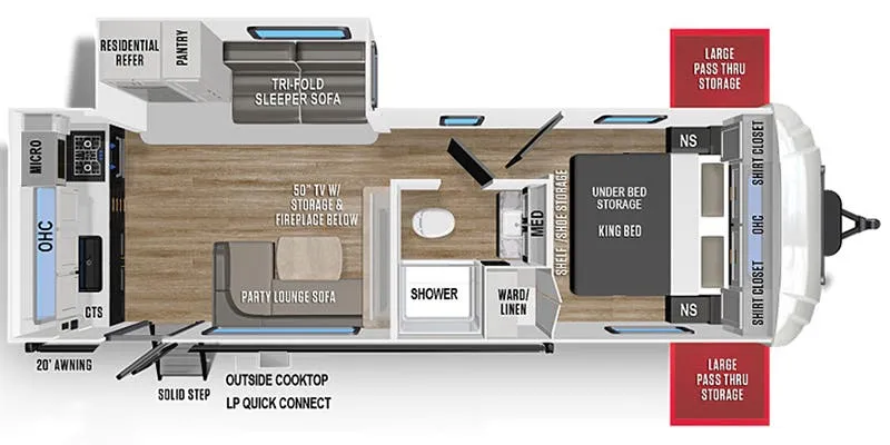 Forest River Wildcat 247RKX floor plan
