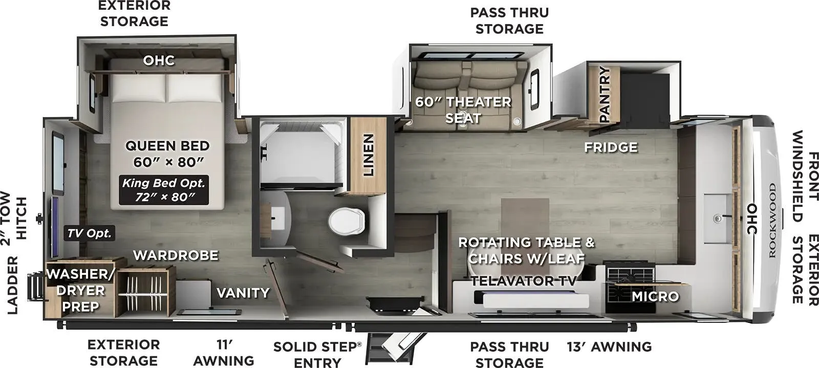 2026 Forest River Rockwood Signature 290SFK - Floor plan