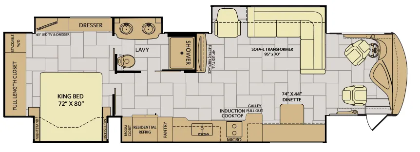 Fleetwood Discovery 39F floor plan
