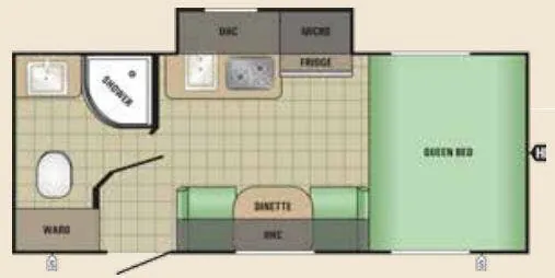 Starcraft Comet Mini 17RB floor plan