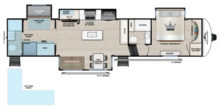 East to West Blackthorn 3880RBDB floor plan