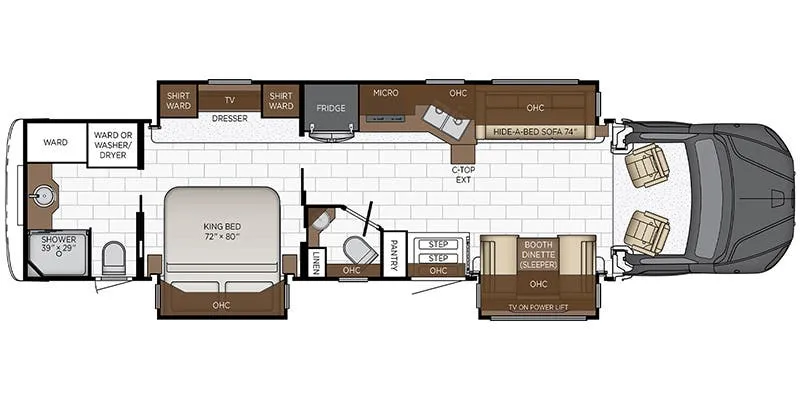 Newmar Super Star 4059 floor plan