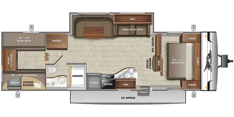 2018 Jayco Jay Flight SLX 8 294QBS floor plan