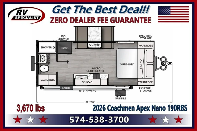 2026 Coachmen Apex Nano 190RBS - Photo 3
