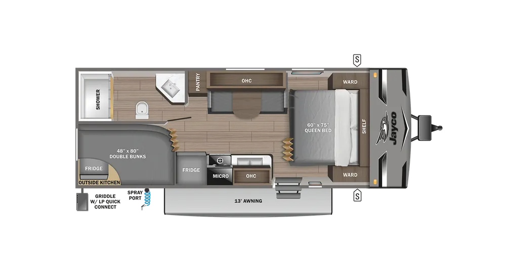 2023 Jayco Jay Flight 224BHW floor plan