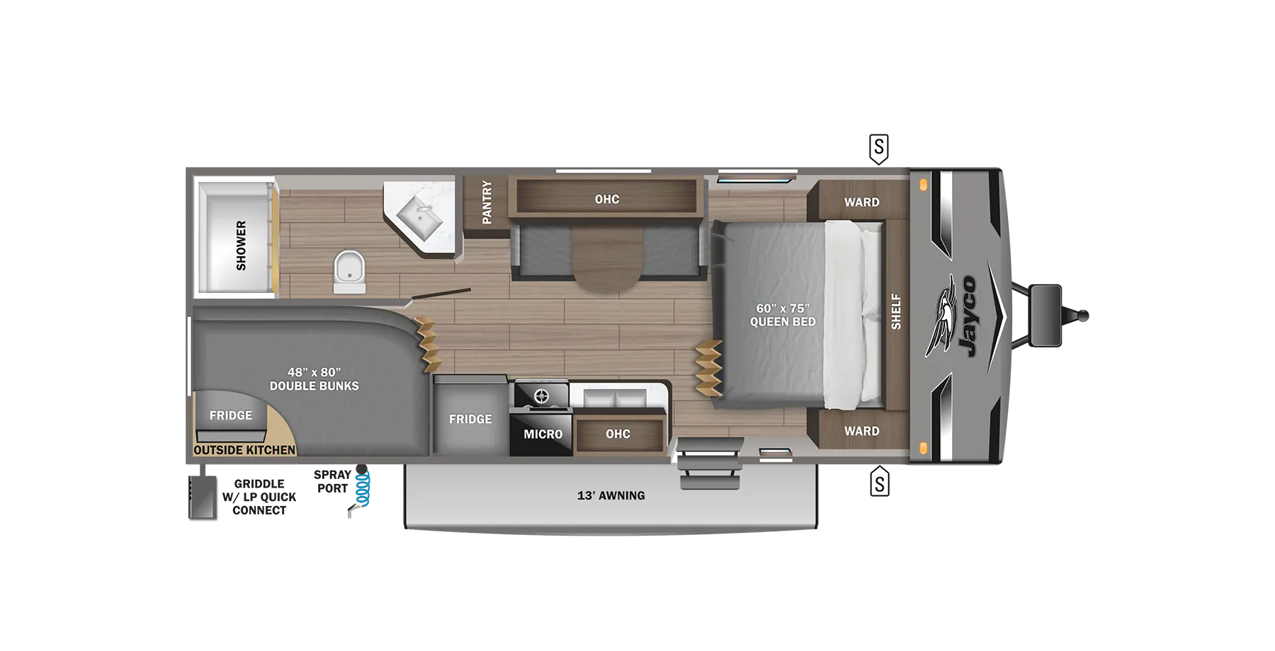 2023 Jayco Jay Flight 224BHW - Floor plan